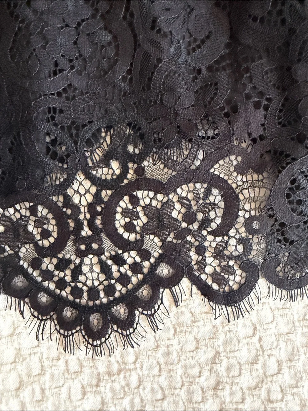 Lilly Pulitzer Black Lace Puff-Sleeve Blouse